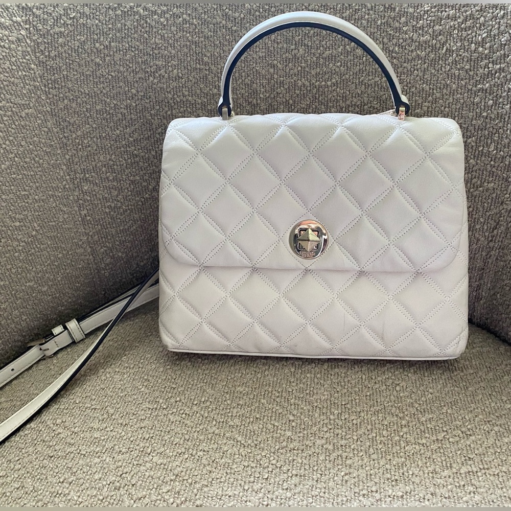 Kate Spade White Quilted Handbag
